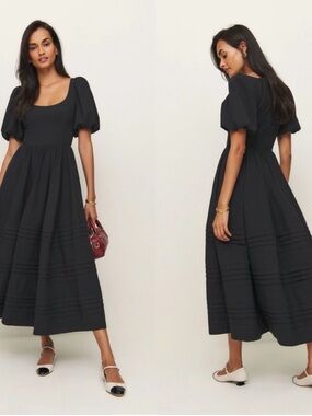 REFORMATION Everlyn Black Dress 4